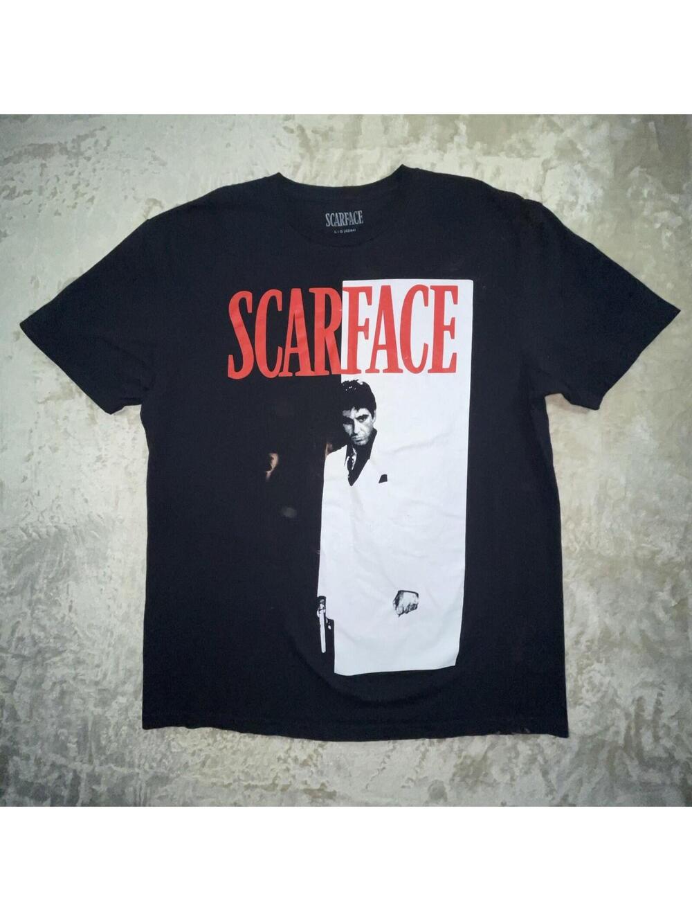 Scarface Shirt Adult 2XL White Short Sleeve Pullover Logo Tee Mens